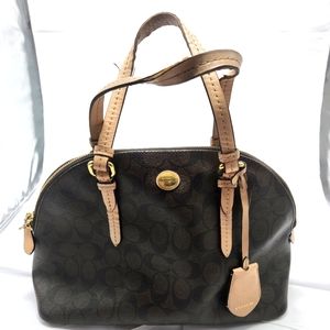 Coach Brown Signature Dome Bag